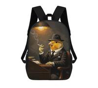sinyumoney Canary in A Suit Mochila Escolar Infantil Impresa En 3D Para Niños, Mochilas De Viaje, Bolsas Para Libros Para Niños Estudiantes De Primaria 17inch