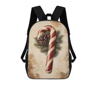 sinyumoney Candy Cane And Pine Cone Mochilas Para Niños Y Estudiantes, Mochilas Escolares Impresas En 3D, Mochilas Para Estudiantes De Primaria Y Secundaria Para Niños Y Niñas 17inch