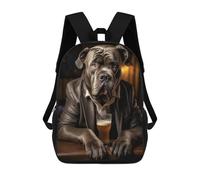 sinyumoney Cane Corso in The Pub Mochila Infantil, Mochila Escolar Infantil, Mochilas Escolares Impresas En 3D Para Niños Y Estudiantes Adolescentes 17inch