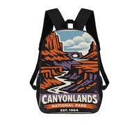 sinyumoney Canyonlands National Park Vintage Poster Mochilas Infantiles Impresas En 3D De 17 Pulgadas. Mochila Escolar Informal Impresa En 3D Para Niños De Primaria Y Secundaria.