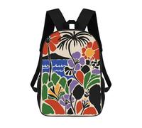sinyumoney Capri Italy Floral Landscape Art Mochila Escolar Infantil De 17 Pulgadas, Impresa En 3D, Estilo Casual, Para Niños, Ideal Para Viajes, Como Mochila Escolar O Para Llevar Libros.