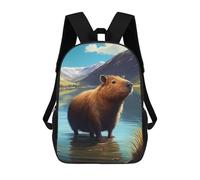 sinyumoney Capybara Animal Mochila Escolar Para Niños De 17 Pulgadas, Mochila Informal De Viaje Para Niños Y Niñas, Mochila De Gran Capacidad Para El Día A Día 17inch