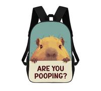 sinyumoney Capybara Are You Pooping Mochila Escolar Infantil Impresa En 3D Para Niños, Mochilas De Viaje De Alta Capacidad, Bolsas Para Libros, Mochila Escolar Infantil 17inch