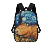 sinyumoney Capybara Sleeping Starry Night Mochilas Para Niños, Mochilas Escolares Personalizadas En 3D Para Niños Y Niñas, Mochilas Escolares Grandes, Mochilas Informales Para El Día A Día 17inch
