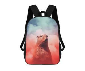 sinyumoney Capybara Smoke Mochila Escolar Grande Resistente Al Agua Para Portátil Para Niñas, Niños Y Adolescentes 17inch