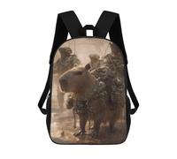 sinyumoney Capybara Soldier Gear Up Mochila Escolar, De Negocios, Para Portátil, Unisex, Informal, Para Adolescentes, Chicas, Chicos, Mujeres Y Hombres 17inch