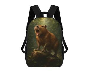 sinyumoney Capybara Yawning in Jungle Mochila De Viaje Resistente Al Agua, Mochila Para Computadora Portátil Para Campus, Viajes Al Aire Libre Y Deportes 17inch
