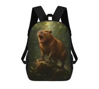 sinyumoney Capybara Yawning in Jungle Mochila Escolar Infantil Impresa En 3D 17inch Mochilas De Moda Para Niños De Primaria Y Secundaria