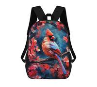 sinyumoney Cardinal Bird Mochila Infantil, Mochila Escolar Infantil, Mochilas Escolares Impresas En 3D Para Niños Y Estudiantes Adolescentes 17inch