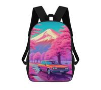 sinyumoney Cars Cherry Blossom Mochilas Escolares Mochilas Escolares De Secundaria Mochila Informal Para Acampar Aventuras Al Aire Libre Y Viajes Diarios 17inch