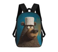 sinyumoney Cartoon Bear with Hat Mochila Ligera Para Aeropuerto, Estudiantes Universitarios Y Mochileros: Perfecta Para Viajes, Trabajo Y Uso Diario 17inch
