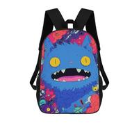 sinyumoney Cartoon Blue Cat Open Mouth Mochila Escolar Para El Trabajo, Negocios, Universidad Y Escuela Para Niñas Y Adolescentes 17inch