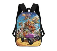 sinyumoney Cartoon Car Adventure Mochila Escolar Para Niños Y Niñas, Mochila Informal De Viaje, Mochila De Gran Capacidad Para El Día A Día 17inch