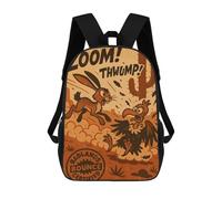 sinyumoney Cartoon Desert Chase Rabbit And Vulture Mochila Escolar Para Niñas Y Niños, Mochilas De Gran Capacidad, Mochilas Ligeras Para Niños Y Estudiantes 17inch