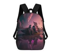 sinyumoney Cast Away Astronaut Mochilas Escolares Mochila Escolar Ligera Mochila De Día Mochila Para Libros Para La Universidad Para Hombres/mujeres 17inch