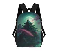 sinyumoney Castle in The Rock Mochila Escolar Para Niños Y Niñas, Mochila Informal De Viaje, Mochila De Gran Capacidad Para El Día A Día 17inch