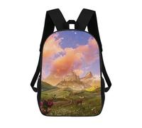 sinyumoney Castle in The Sky Mochila Infantil Para Niñas Y Niños, Mochila De Día, Escuela Primaria, Perfecta Para La Vuelta Al Cole O Educación Física, Regalos Y Viajes 17inch