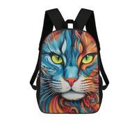 sinyumoney Cat Amazing Portrait Mochilas Impresas En 3D Para Niños, Mochila Escolar, Mochila De Moda Para Niños De Primaria Y Secundaria 17inch