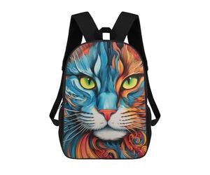 sinyumoney Cat Amazing Portrait Mochilas Impresas En 3D Para Niños, Mochila Escolar, Mochila De Moda Para Niños De Primaria Y Secundaria 17inch