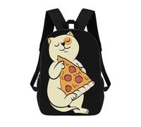 sinyumoney Cat And Pizza Foodie And C Mochila Escolar Mochila Para Niños Impresa En 3D Mochilas Infantiles Para Niños Y Niñas Mochilas Escolares Mochilas De Viaje Para Niños 17inch
