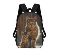 sinyumoney Cat Animal Family Mochila Escolar Infantil De Moda Informal Mochilas Infantiles Impresas En 3D Mochila Grande Para Niño 17inch