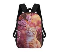 sinyumoney Cat Animal Flower Mochila Escolar Impresa En 3D Para Niños, Mochila Escolar Informal De Moda Para Viajes Para Niños Y Estudiantes 17inch