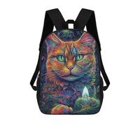 sinyumoney Cat Art Print-2 Mochila De Negocios Para Portátil, Mochila Unisex Informal Para Niñas, Niños Y Adolescentes 17inch