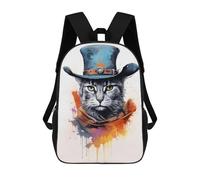 sinyumoney Cat As A Cowboy Painting Mochila Escolar Resistente Al Agua, Mochila De Viaje, Bolsa Para Computadora Para La Escuela/trabajo/viajes 17inch