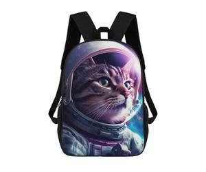 sinyumoney Cat Astronaut Cyberpunk Mochila Escolar Ligera Para Aeropuerto, Estudiantes Universitarios, Mochila Para Hombres, Mujeres Y Adolescentes 17inch