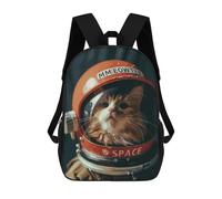 sinyumoney Cat Astronaut Mochila Escolar Resistente Al Agua Para Computadora, Ideal Para Campus, Actividades Al Aire Libre, Viajes Y Deportes 17inch