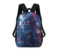 sinyumoney Cat Astronaut Mochila Infantil, Mochila Escolar Infantil, Mochilas Escolares Impresas En 3D Para Niños Y Estudiantes Adolescentes 17inch