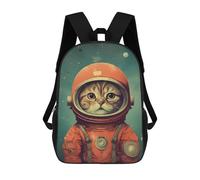 sinyumoney Cat Astronaut Mochila Ligera Informal Para El Día A Día, Mochila Escolar Para El Campus, Actividades Al Aire Libre, Viajes Y Deportes 17inch