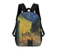 sinyumoney Cat at Terrasse Des Cafes Mochila Escolar Impermeable Para Ordenador Portátil Para Adolescentes, Chicas, Chicos, Mujeres Y Hombres 17inch