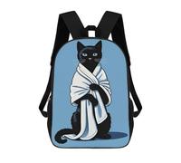 sinyumoney Cat Bath Quirky Poster Mochila Escolar Infantil Impresa En 3D 17inch Mochilas De Moda Para Niños De Primaria Y Secundaria
