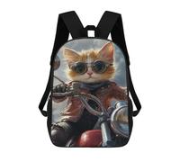 sinyumoney Cat Biker Adventure -2 Mochila Grande Para Portátil Resistente Al Agua Para La Escuela - Perfecta Para Viajes, Trabajo Y Uso Diario 17inch
