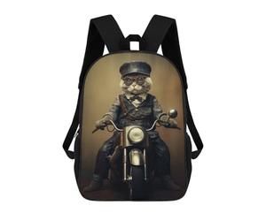 sinyumoney Cat Biker Mochila Escolar Mochila De Día Mochila De Negocios Mochila Impermeable Para Libros Para Hombres/mujeres 17inch