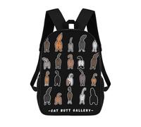 sinyumoney Cat Butt Funny Toilet Mochila Escolar, Mochila De Viaje Para La Universidad, Mochilas Para Acampar, Aventuras Al Aire Libre Y Viajes Diarios 17inch