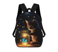 sinyumoney Cat Butterfly Jar Mochila Impresa En 3D Para Niños, Mochila Escolar, Mochilas De Viaje Para Niños, Bolsas De Libros De Alta Capacidad, Mochila Infantil 17inch