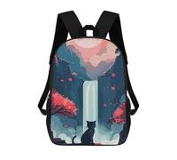 sinyumoney Cat by Waterfall 17inch Mochilas Escolares Impresas En 3D, Mochilas Escolares De Moda Para Niños De Primaria Y Secundaria