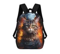 sinyumoney Cat Chef Cooking Painting Mochila Escolar Ligera Para Aeropuerto, Estudiantes Universitarios, Mochila Para Hombres, Mujeres Y Adolescentes 17inch