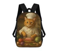 sinyumoney Cat Chef Preparing Meal Mochilas Infantiles Mochila Escolar Mochila Impresa En 3D Para Niños Mochilas De Viaje Bolsas Para Libros Mochila Escolar Para Niños 17inch