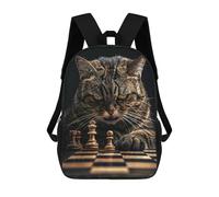 sinyumoney Cat Chess Mochila Ligera Informal Para El Día A Día, Mochila Escolar Para Hombres/mujeres 17inch