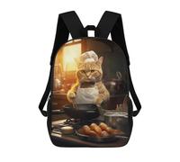 sinyumoney Cat Cooking Kitchen Mochilas Para Niños Mochilas Escolares Mochila Escolar Para Niños Impresa En 3D Mochilas De Viaje De Moda Para Niños De Primaria Y Secundaria 17inch