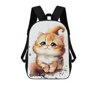 sinyumoney Cat Cute Watercolor Mochila Escolar Resistente Al Agua, Mochila Escolar De Negocios Para Niños/niñas/adolescentes 17inch