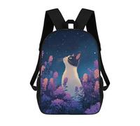 sinyumoney Cat Gazing at Stars Mochila Escolar, Mochila Informal, Mochila De Día, Mochila Escolar, De Trabajo, De Viaje Para Niñas, Adolescentes 17inch