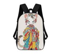 sinyumoney Cat Geisha Mochila Infantil, Mochila Escolar Para Niños Y Adolescentes, Mochila De Viaje, Mochila Escolar, Mochila Para Libros 17inch