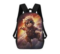 sinyumoney Cat in 60s Rock Album Mochila Ligera Informal Para El Día A Día, Mochila Escolar Para El Campus, Actividades Al Aire Libre, Viajes Y Deportes 17inch