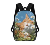sinyumoney Cat in Daisy Field -9 Mochila Escolar Para Ordenador Portátil Para La Escuela/trabajo/viajes: Perfecta Para Viajes, Trabajo Y Uso Diario 17inch