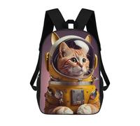 sinyumoney Cat in Space Suit-4 Mochila Escolar Mochila Para Niños Impresa En 3D Mochilas Infantiles Para Niños Y Niñas Mochilas Escolares Mochilas De Viaje Para Niños 17inch