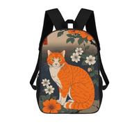 sinyumoney Cat Japanese Art Mochila Escolar Informal Para El Día A Día, Para La Escuela, El Trabajo Y Los Viajes Para Hombres Y Mujeres 17inch